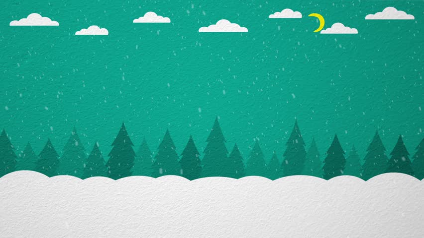 Winter Scene And Animated Snow Loop Stock Footage Video 5070200