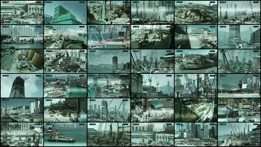 CCTV Camera Monitoring Spliscreen Operating On ...