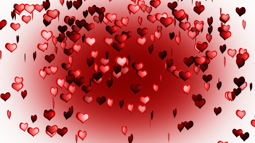 Hearts Flying Animation. Valentine Day Stock Footage Video ...