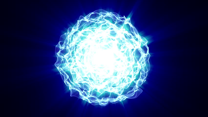 Simulation Of Nuclear Chain Reaction And Explosion Animation Stock