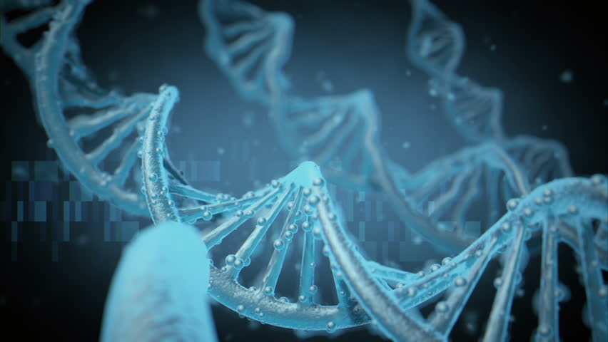 Looped Rotating Dna Strand, Seamless Loop (hd 1080p High Definition 