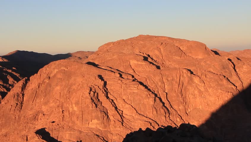 Sunrise On Mount Sinai Moses Mountain Sinai Peninsula Egypt View