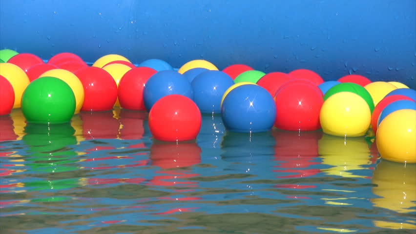 swimming pool with balls