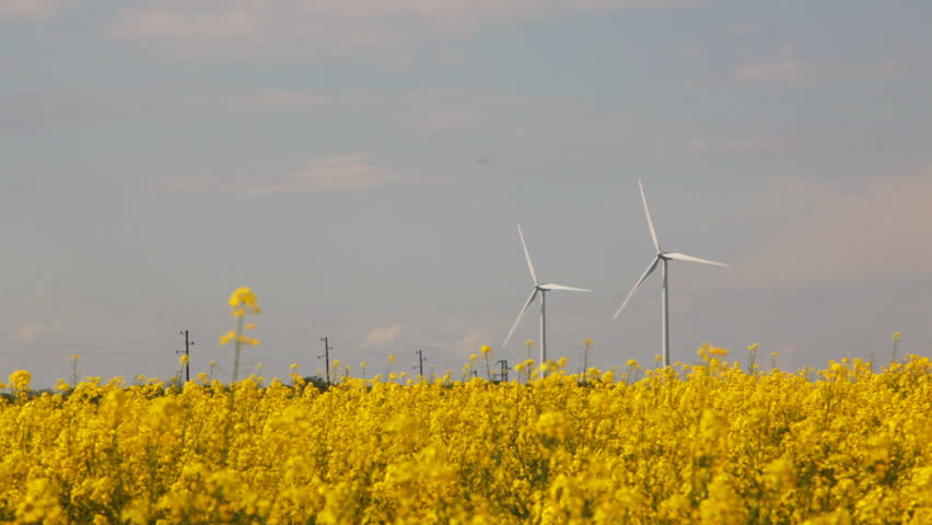 Alternative Energy -solar Power Station And Electric Turbines Stock 