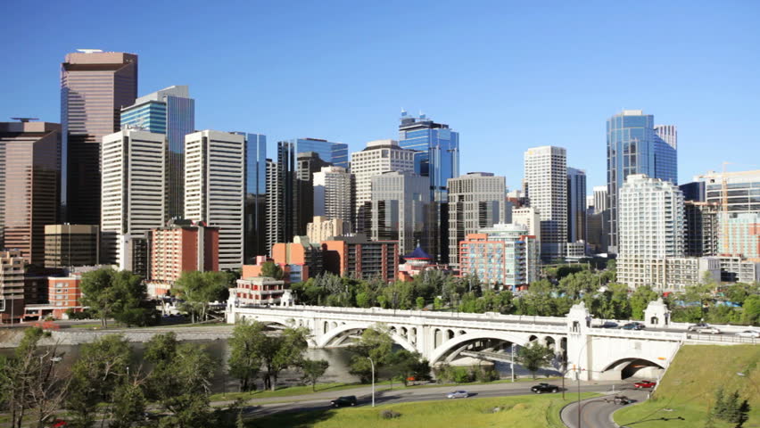 Street Scene, Downtown Calgary, Canada, Time Lapse Stock Footage Video ...