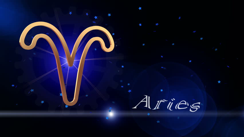 Aries Astrological/horoscope Sign Looping Animation. Stock Footage ...