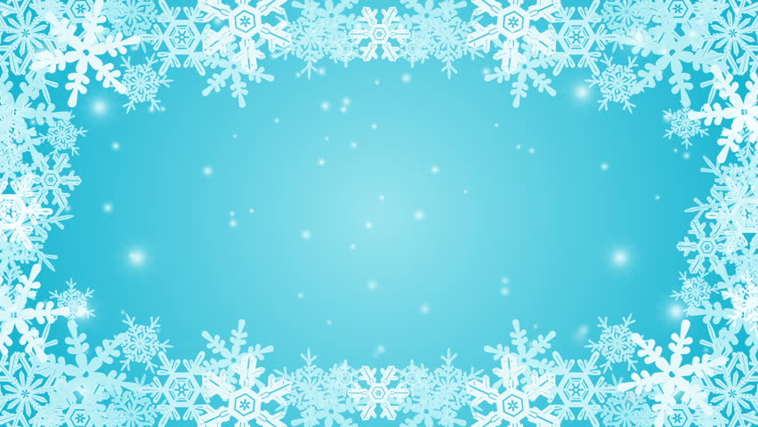 Frozen Snowflake Frame Animation -Blue Stock Footage Video 12405458 ...