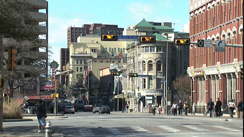 SAN ANTONIO, TX - CIRCA 2005: San Antonio Street Scene Near Riverwalk ...