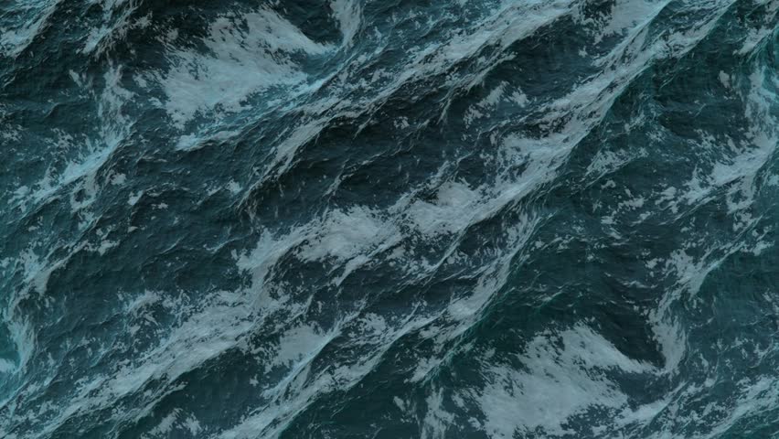 Storming Ocean Texture, Top View In Full HD Stock Footage Video 2623664 ...