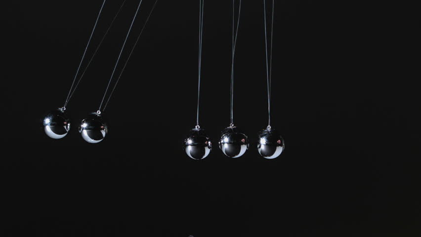 Newtons Cradle Swinging In Slow Motion Stock Footage Video 3354164 ...