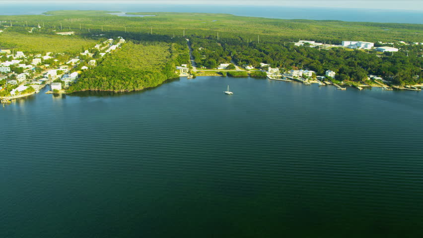 Aerial View North Key Largo From Card Sound Part Of Florida Keys ...