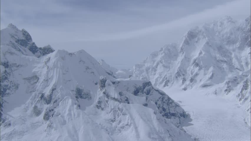 Polar Snow Rocky Mountains Ridges. A Beautiful Scenic View Of Snow ...