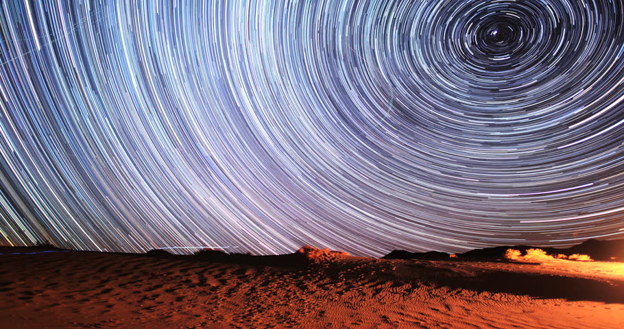 4K Stunning Star Trails Galaxy Cosmos Time-lapse over Death Valley ...