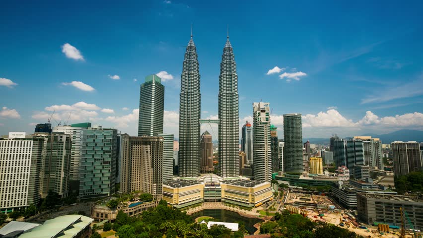 KUALA LUMPUR, MALAYSIA - CIRCA FEB 2014: 4K Timelapse, Cloudscape View ...