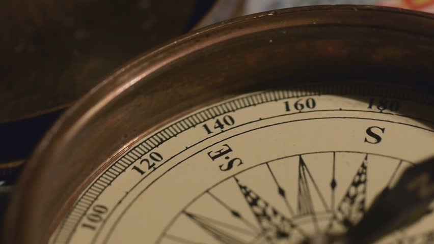 Stock Video Footage Compass, Old Mariner's Compass Stock Footage ...