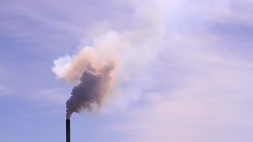 Smoke Or Vapor Gushing From A Smokestack. Stock Footage Video 3125650 ...