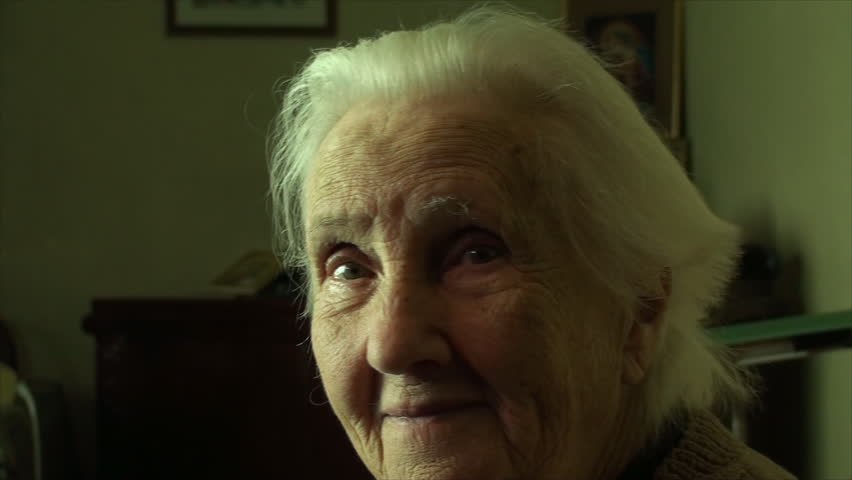 Portrait Of An 98 Years Old Woman, Happy And Healthy, Elderly, Wrinkles ...