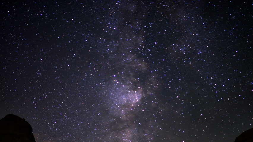 Milky Way Galaxy 78 Zoom In Timelapse Mojave Desert Red Rock Canyon ...