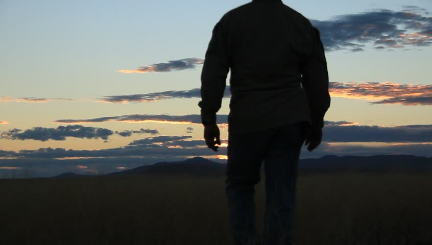 Cowboy Walks Off Into The Sunset Stock Footage Video 7211179 - Shutterstock