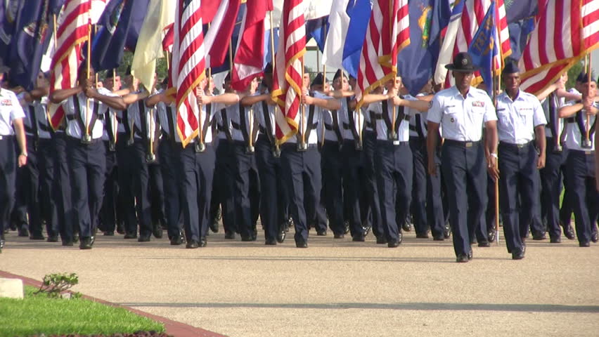 Video Of USAF Several Enlisted Flights In Basic Training Graduates ...