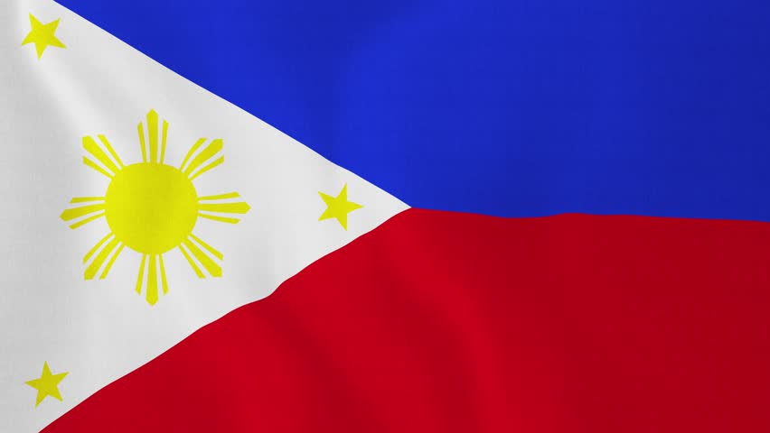 [loopable] Flag Of Philippines. Philippine Official Flag Gently Waving ...